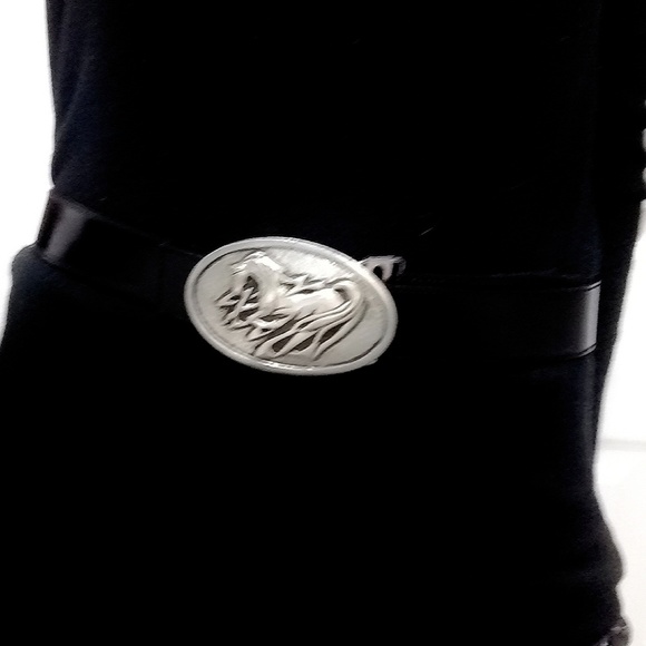 Vintage St. Justin Silver Horse Belt Buckle - Picture 5 of 7